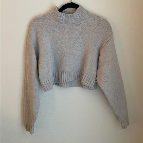 Aritzia Sweaters - Grey cropped thick turtle neck!